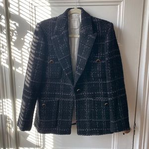 Sandro Paris Tweed Blazer Coat